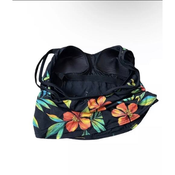 Miraclesuit Malibu Tankini Swim Top Tropical Tagged Size 16W Fits Medium Large - Picture 7 of 12